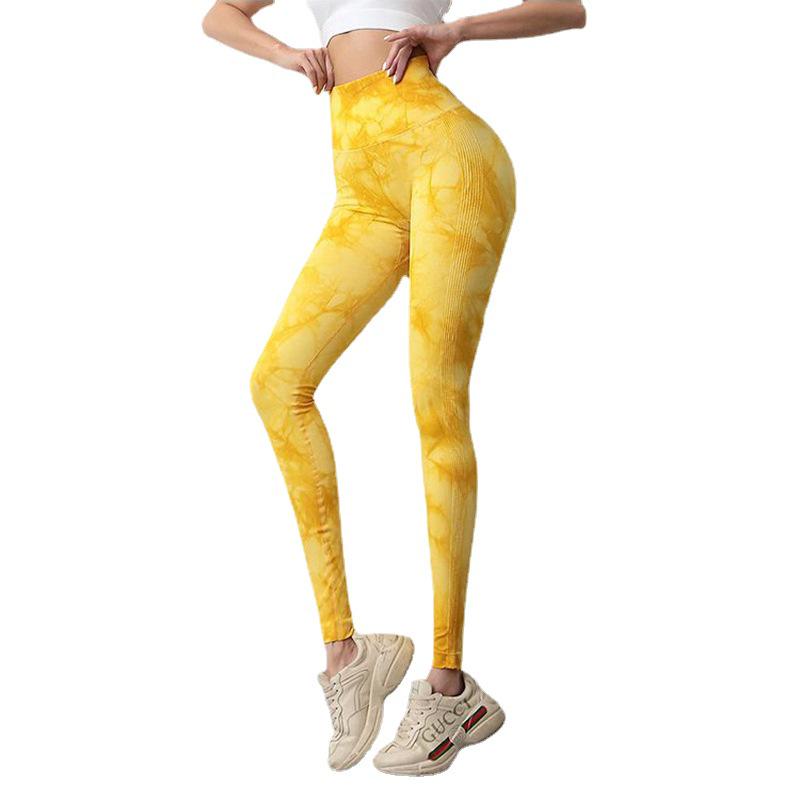 High Waist Tie-Dye Butt Lift Yoga Leggings - Women's Fitness & Training Pants