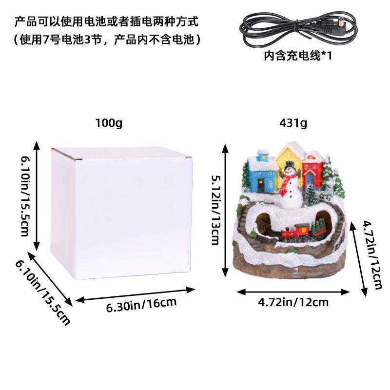 

Рождественский подарок Рождественский снеговик Дом Музыкальная шкатулка Подарок на детский день Музыкальная шкатулка