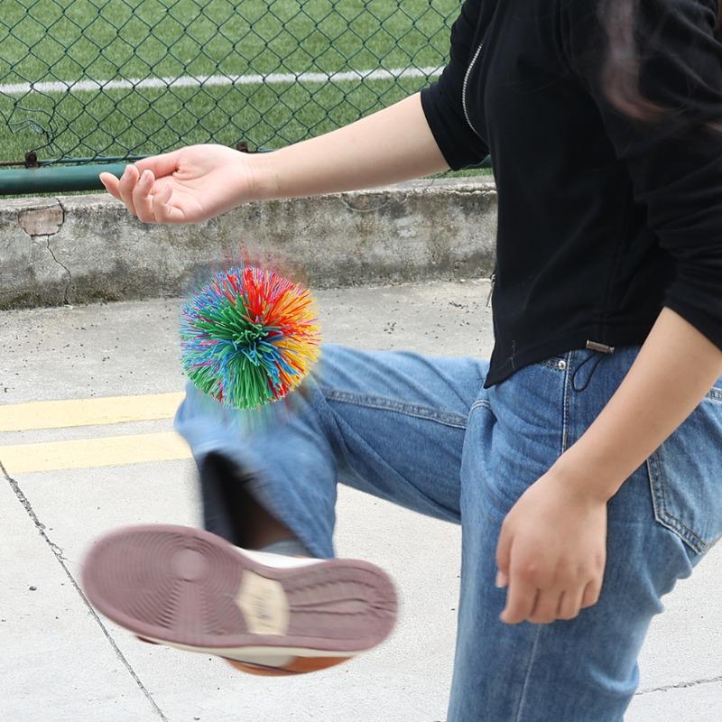 Kids Childrens Toys 6/8/10cm Jugging Ball Colorful Rubber Wire Ball Toy For Anti-Stress Stretchy Ball Children's Novelty Funny Rubber Toy