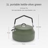 Outdoor 304 Stainless Steel Kettle Picnic Teapot Coffee Pot with Spout 1L
