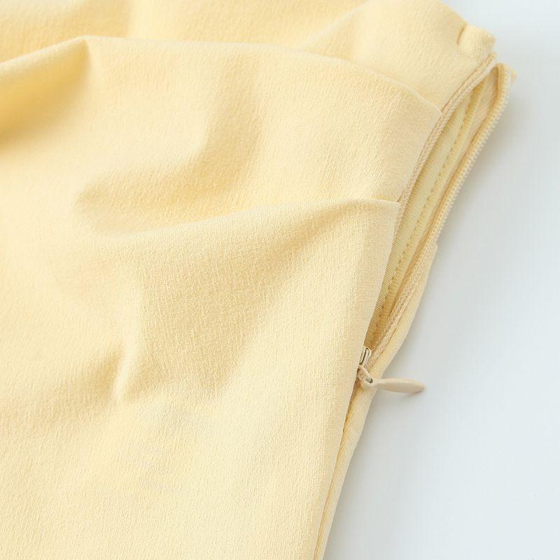 Kaslead New Women clothes Western Style Fashion Slim fit Pleated Midi Dress 3641848