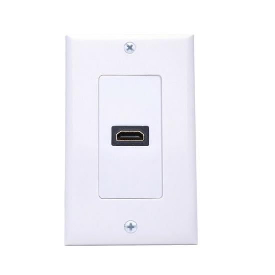 Single Female Port 4K HDMI-compatible Wall Mounted Plate Panel Cover Socket Outlet Extender