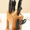 Bamboo Knife Block Stand for Kitchen Multifunctional Cutter Rack Holder Multifunctional Knife Storage Rack for Kitchen Supplies