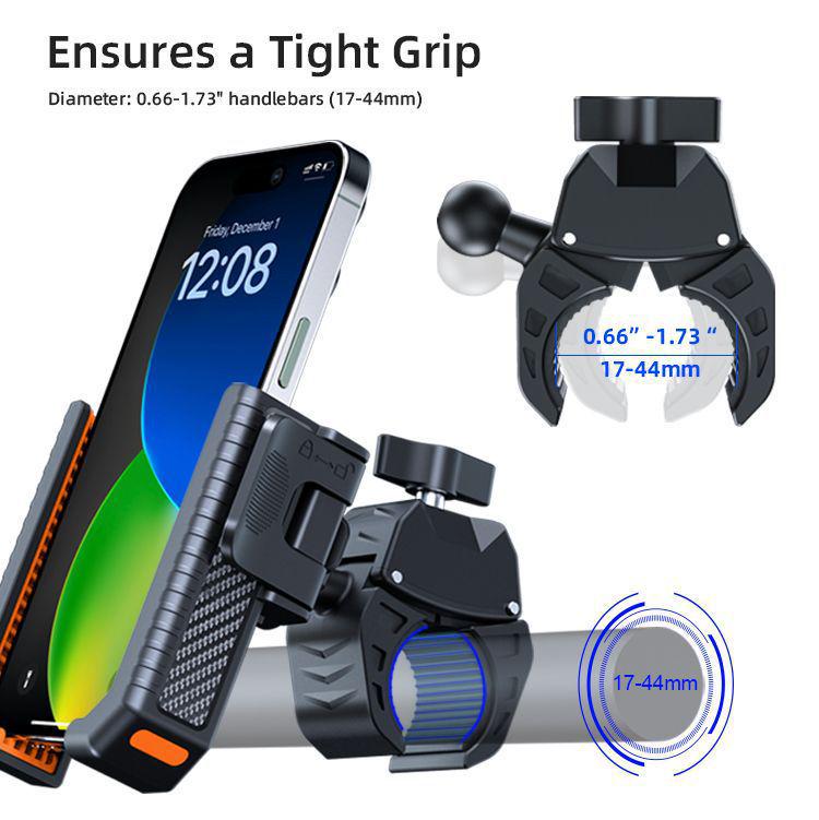 Shockproof Phone Holder for Golf Carts, Bicycles, Motorcycles, and Mountain Bikes