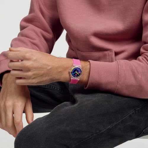 Swatch Neon Pink Podium Watch SO28K111 (Pink)