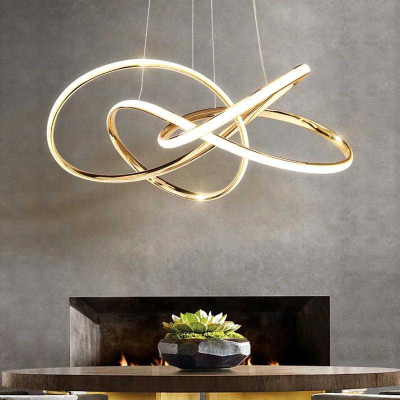 Lămpi suspendate minimaliste nordice Living Lampă cu linie geometrică Simplu Modern Lux Dormitor Sufragerie Candelabru Iluminator