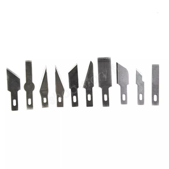 Set de Cutter de Précision - BOXBRICO - 10 Lames Interchangeables - Antidérapante - Boîte de Rangement
