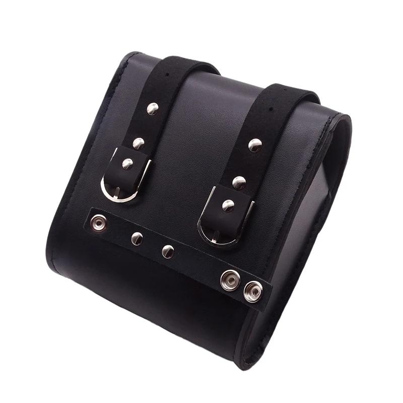 Mini manubrio universale per moto Sissy Bar Borsa laterale Borsa per attrezzi in pelle PU per Harley Honda Kawasaki Yamaha Suzuki