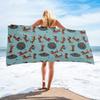 Cute Cartoon Dachshund Dog Pet Beach Towel Super Water Absorbation Bath Towel Travel Bathroom Camping Towel for Adults Kids Gift