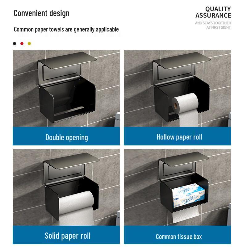 Yingtang Rechthoekige Gouden Wandmontage Houder voor Tissue en Toiletrol