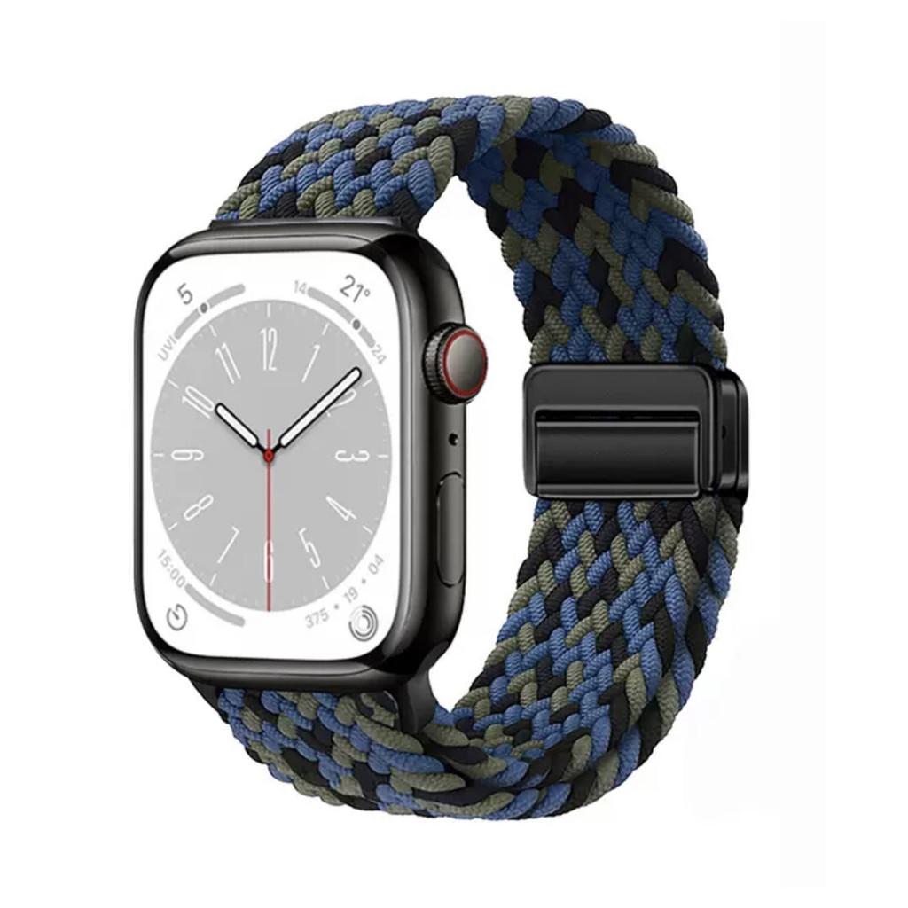 Nylon Braided Band Strap Compatible For Apple Watch S10 46mm 44mm 40mm 45mm 49mm 41mm 38mm iWatch Series Se 10 7 3 5 6 8 9 Ultra