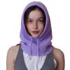 Winter Rabbit Fur Womans Hats Unisex Knitted Hooded Neck Collar Adjustable Elastic Balaclava Cap Warm Gorros Mujer Invierno