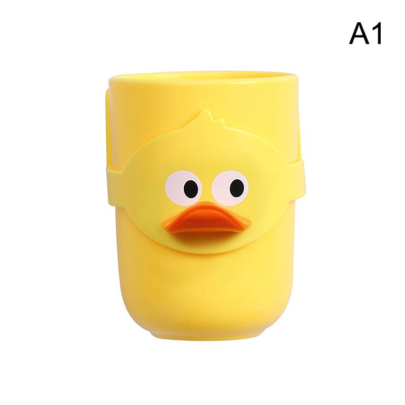 

3In1 Yellow Duck Toothbrush Cup Portable Toothbrush Washing Mouth Cups Plastic Home Hotel Tooth Brush Holder Bathroom Accessorie