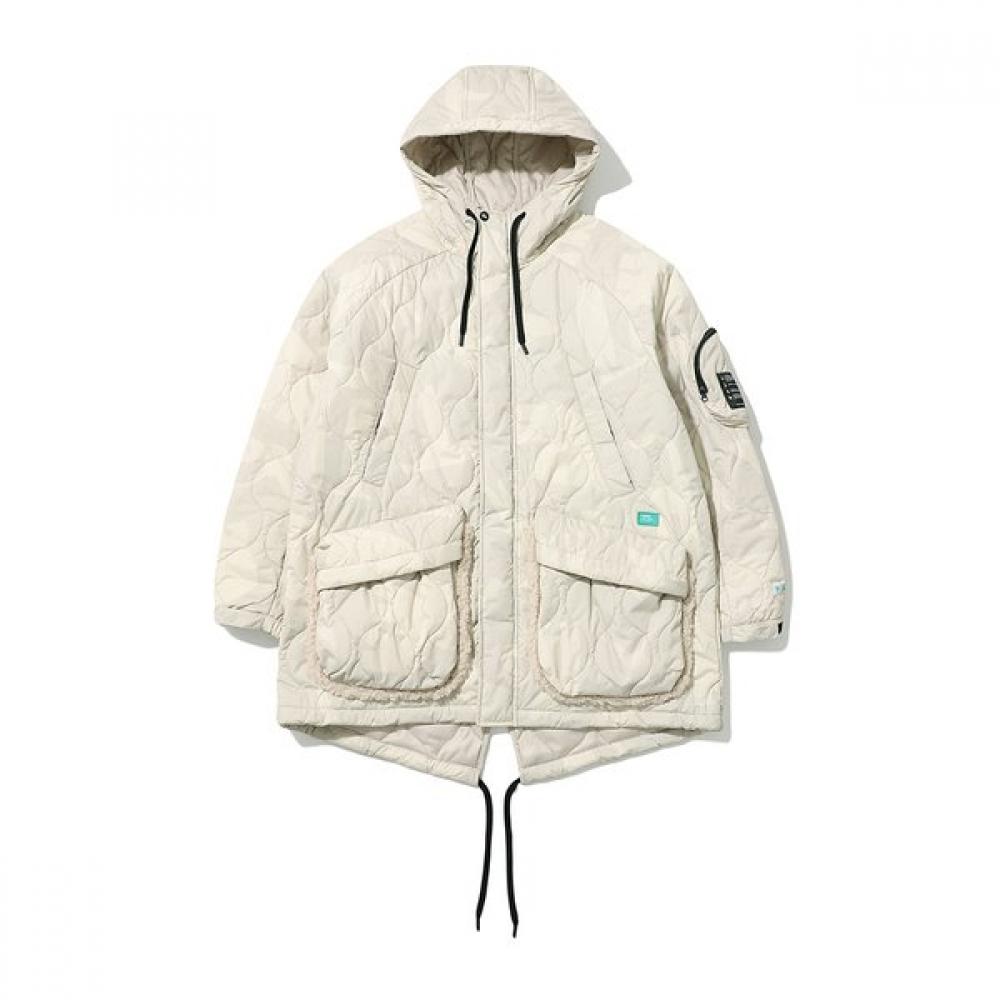 

Animal Print Fishtail Quilted Padding Jumper Beige 105