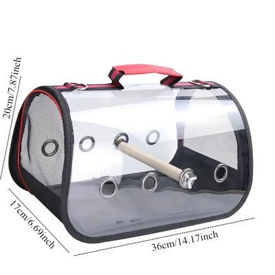 Lightweight Bird Carrier Parrot Travel Bag With Perch For Parakeet Cockatiel Travel Rats Bunny Small Animal Portable Pet Backpac