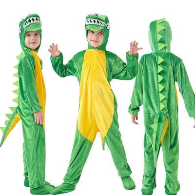 Halloween Children's New Tyrannosaurus Rex Suit Green Onesie Suit Animal Kindergarten Role-playing Suit