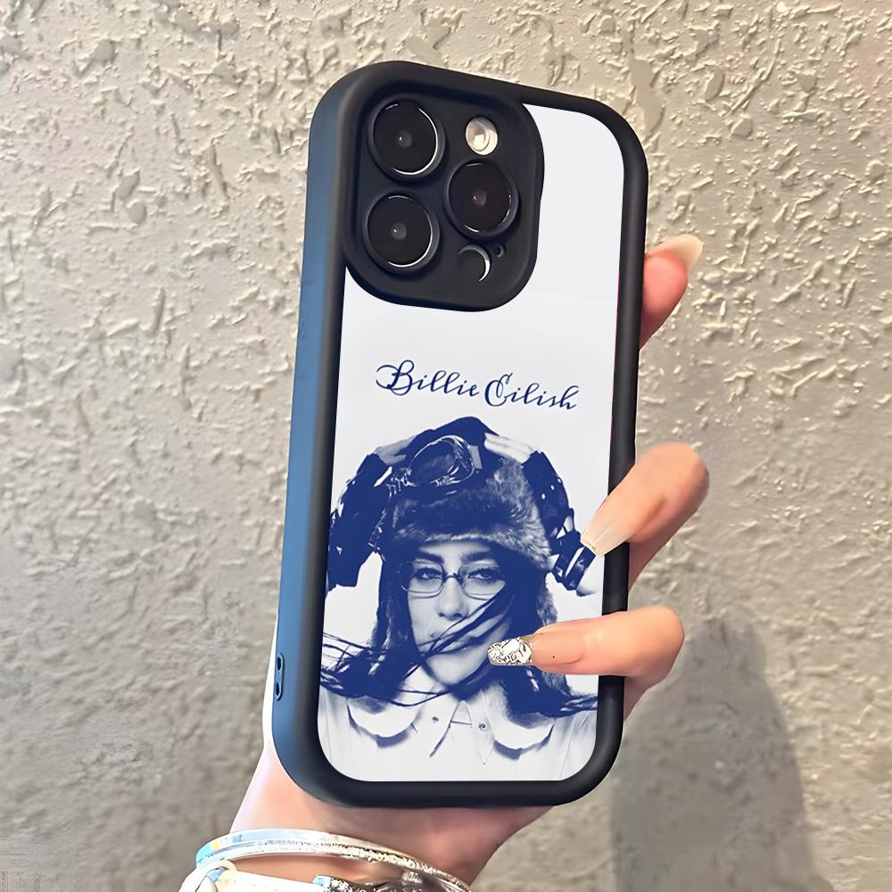 Billie Singer E-Eilish Phone Case For IPhone 17 Pro Max 16 15 14 Pro Max IPhone 13 Pro Max 11 Plus Silicone Cover