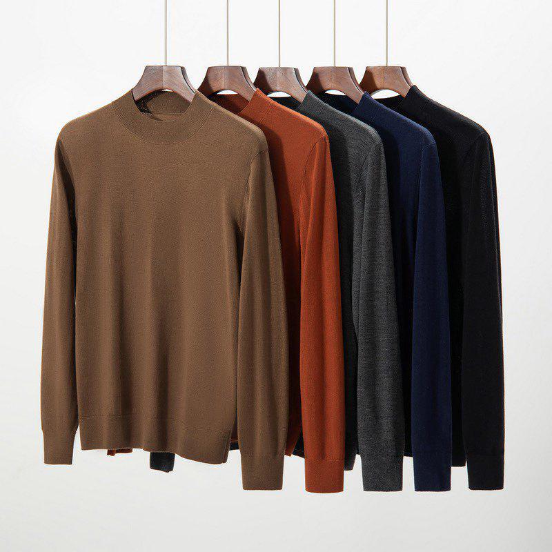 

Men s 100% Wool Half-Turtleneck Long Sleeve Sweater L