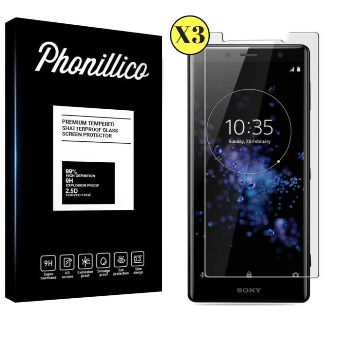 Screen Protector Film - Phonillico® - Sony Xperia XZ2 COMPACT - Pack of 3 - Ultra-resistant - Anti-scratch