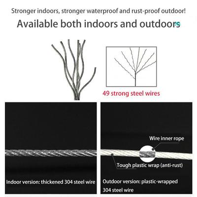 Wall-mounted Adjustable Freely Retractable Clothesline Indoor Outdoor Balcony Stainless Steel Invisible Drying Lines