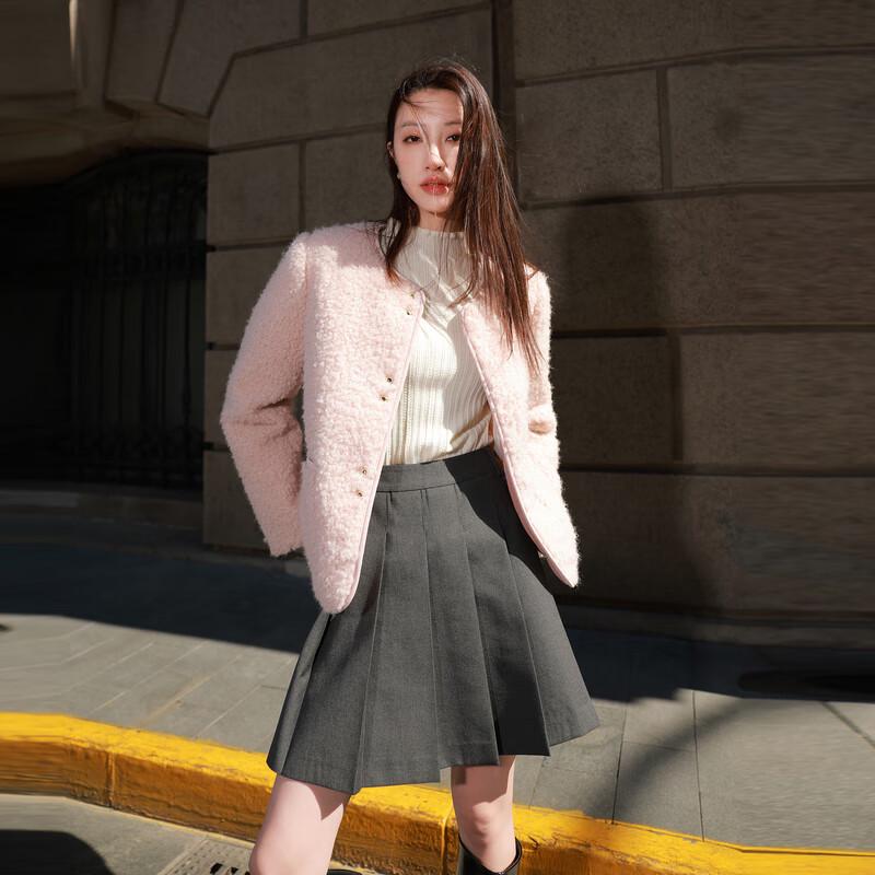 

Женская куртка Sancai больших размеров 2025 Зима 90% утиный пух овечья шерсть короткая куртка XL 170/96B