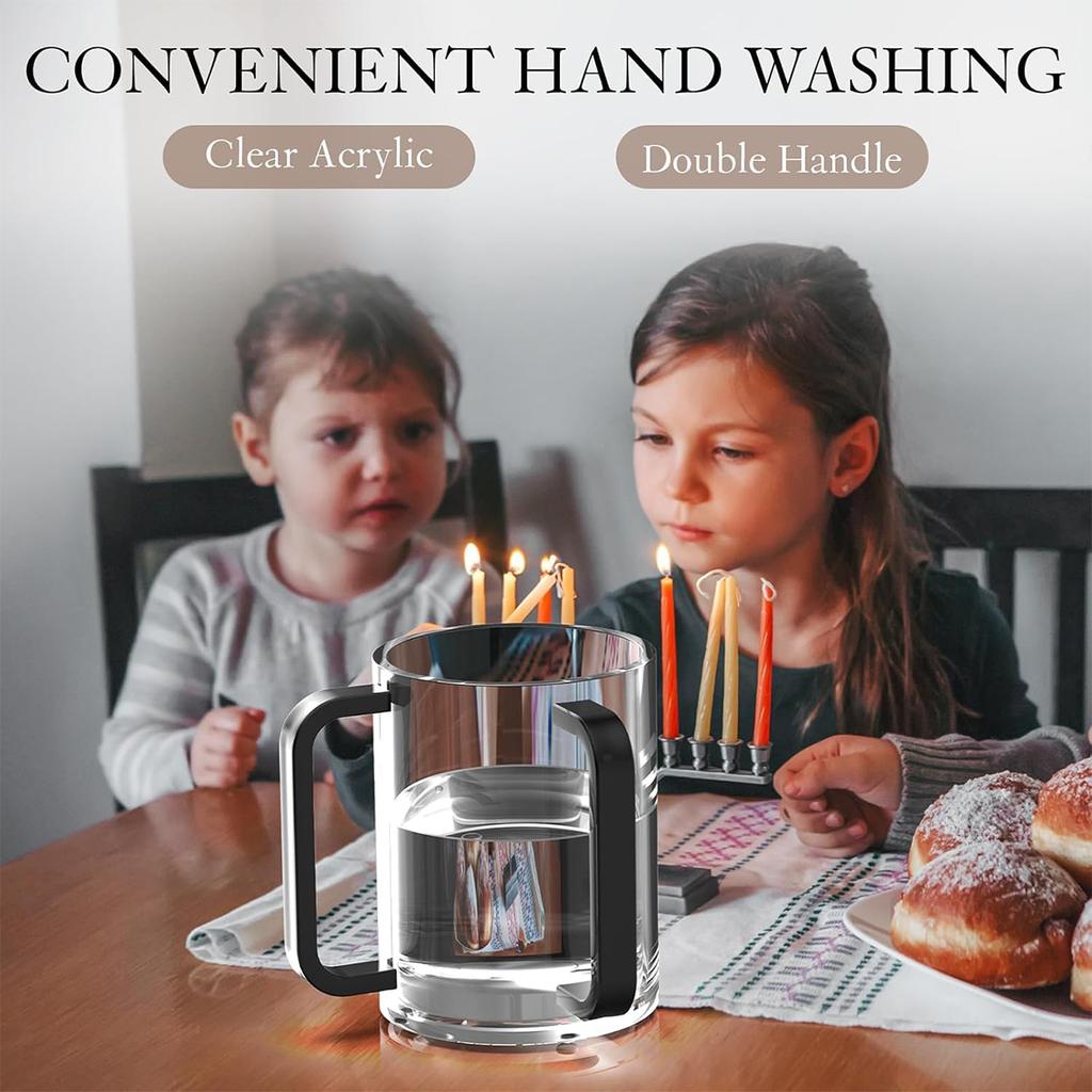 Netilat Yadayim Cup Acrylic Wash Cup With Dual Handles For Easy Handling Washing Withdual Handles Made Of Acrylic