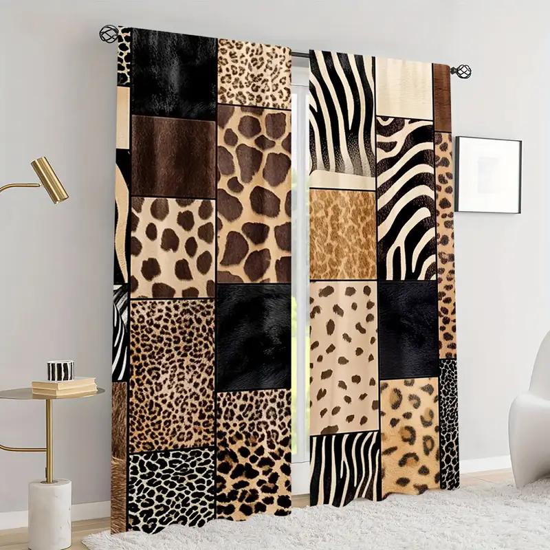Wild Animal Leopard Zebra Print Curtains Are Suitable Home Decoration Bedrooms Living Rooms Curtain Made Of Polyester Washable Great Room Ready