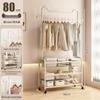 Changbaosen Cream White 3-Tier Storage Rack with Hanging Rod