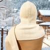 Fashionable Solid Color Shawl Wrap Soft Knitted Scarf Hat for Various Outfit Office Decorative Shoulder Wrap Neckpieces
