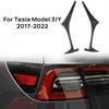 Car Rear Light Eyebrow Real Carbon Fiber Decoration For Tesla Model 3 Model Y 2017- Auto Exterior Modification Accessories
