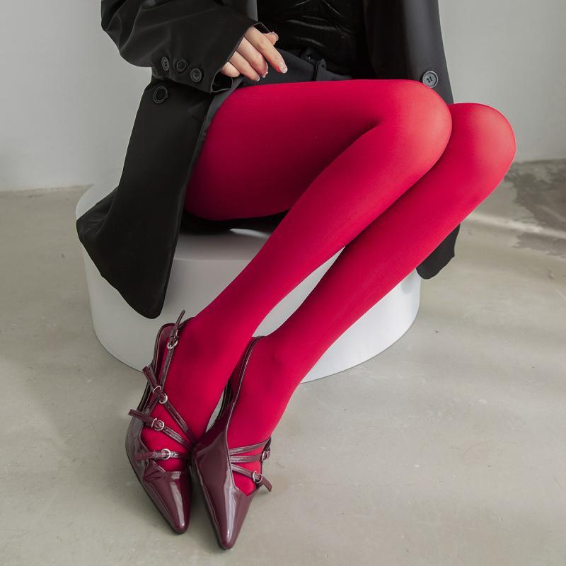 Vintage Gray Department Gray Love Bottoming Pants, Comfortable Elastic Thin Black Silk, Sexy Anti-hook Silk Stockings