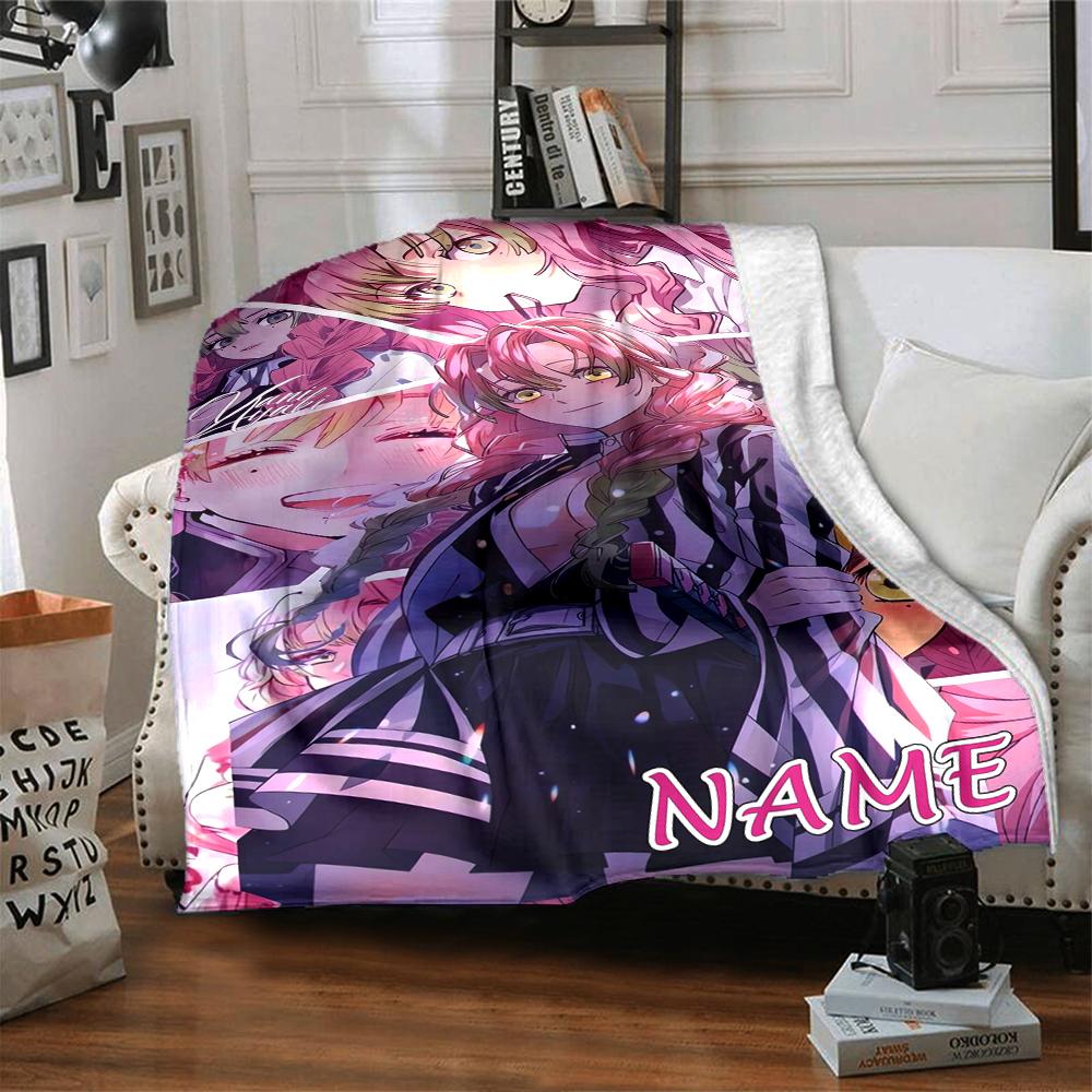 Custom Name Dark Fantasy Warrior Party Blanket For Couch Bed Plush Cozy Fuzzy Blanket Super Soft Warm Blankets For Fall And Winter 0916303