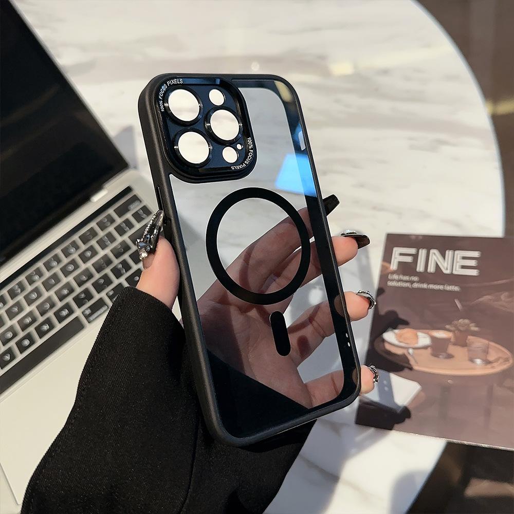 Applicable To IPhone16 Apple 14promax Mobile Phone Case Magnetically Absorbs New 13 High End 11 Metal Lens 12 Trend