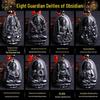 Obsidian Zodiac Pendant: Eight Guardian Deities, Buddha, Guanyin, & Bodhisattvas for Men & Women