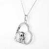 Koala Mother with Child Real Zircon Heart Pendant in Sterling Silver Mothers Day Gift
