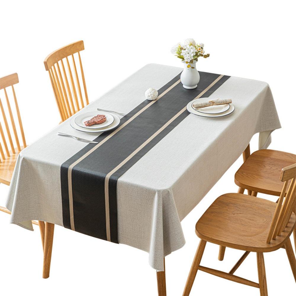 Waterproof PVC Table Runner Stain-resistant Oil-resistant Table Cloth Anti Slip Anti-scalding Desk Cover Party Supplies