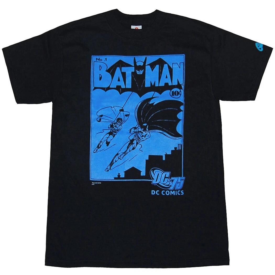DC 75th Anniversary Batman #1 100% Cotton T-shirt Mens Tees Top S