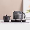 Chinese Style Travel Tea Set, Celadon Cover Bowl Small Set, One Pot, Three Cups, Fast Customer Cup, Portable Kung Fu Tea Maker