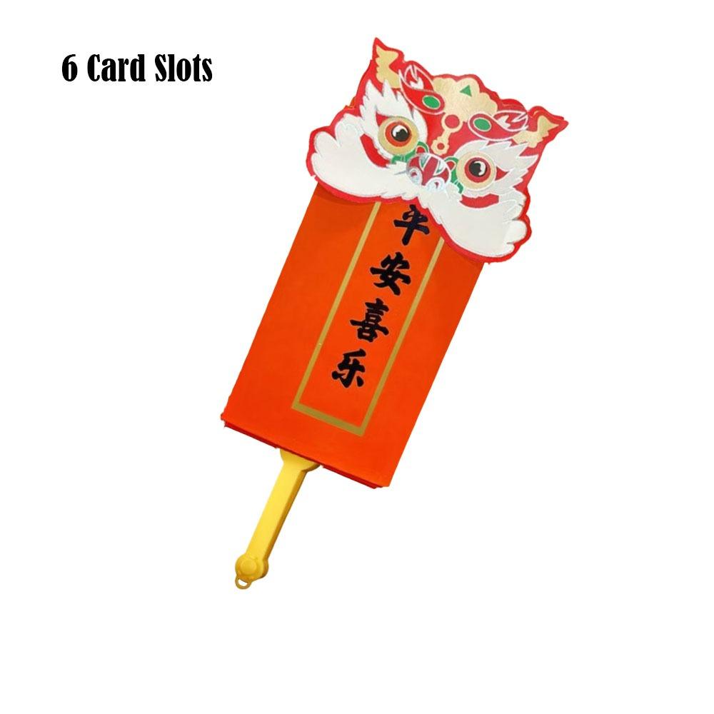Expandable Spring Festival Angpao Multiple Card Slots Red Envelopes  for Wedding Party New Year