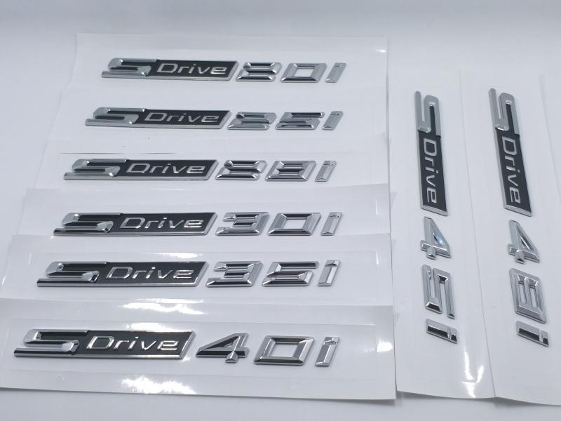 1Pc Car 3D ABS SDrive 18i 18d Logo Fender Body Trunk Badge Emblem Decals Sticker For X1 X3 X5 Z4 E48 F48
