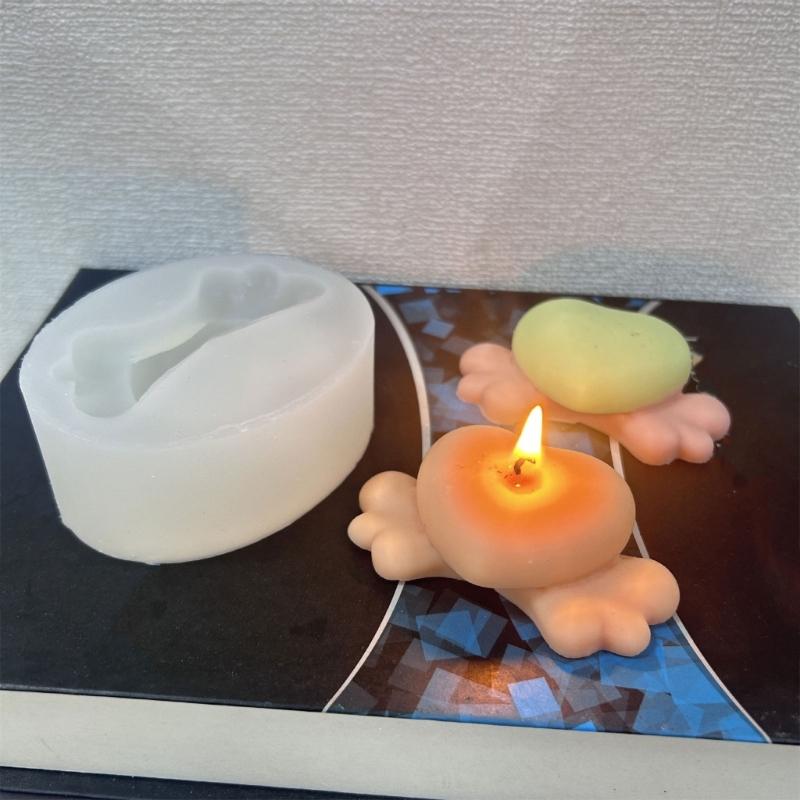 Heart Wing Sculpture Silicone Molds Silicone Soap Molds for Candle Soap Chocolate Molds for Candy Cake Fondant Baking