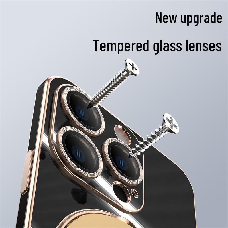 iPhone 17 Pivot Magnetic Case: Electroplated Solid Color, Full Coverage Anti-Fall Protective Case for Apple 16E/15 Pro.