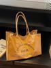 Waterproof Jelly Tote Bags PVC Letter Print Large Capacity Travel Handbags Summer Shopping Beach Shoulder Bag for Women
