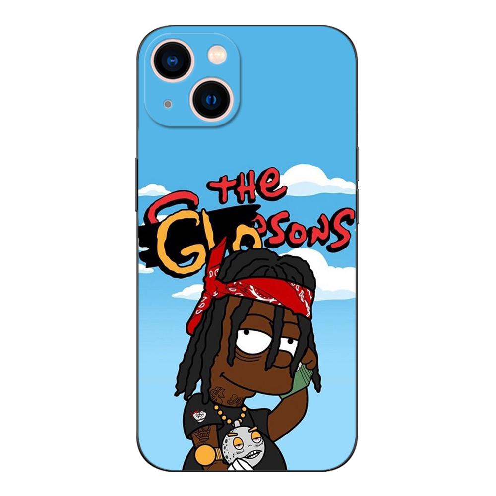 Black tpu case for iphone 5 5s se 2020 6 6s 7 8 plus x 10 XR XS 11 12 13 mini pro MAX back cover Fundas Glo Gang Chief Keef Capa