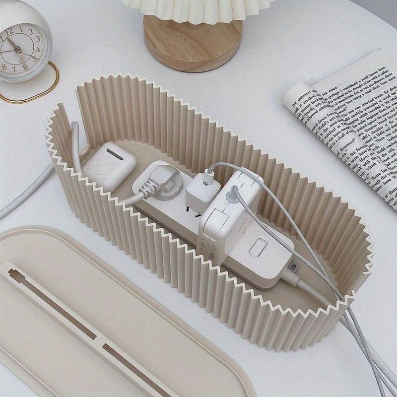 1pc Upgraded Extra Large PP Material Cable Management Box, Large Wire Organizer Cover for TV, Computer, Router, USB Hub, Under-Desk Power Outlet