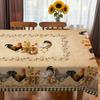 1pc Rooster Tablecloth 140x180cm Rustic Chicken Rectangular Polyester Table Cover for Home Kirchen Dining Room Table Decor