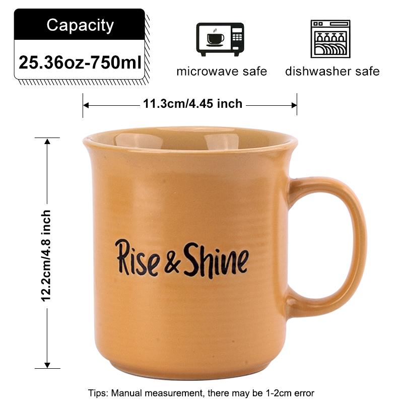 Ceramic Coffee Cup Chocolate Milk Cup Tea Cup Mug Large Capacity Hand Painted Cup