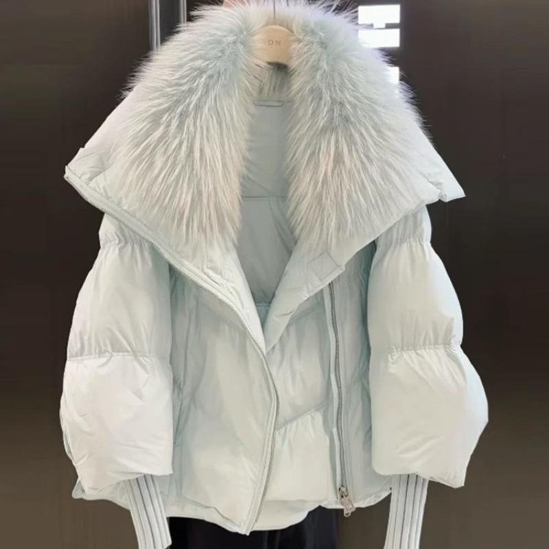 Winter new fashion fur collar design sense fashion cotton-padded clothes women small age reduction thick cotton clothes beautiful