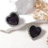 Valentine's Day personalized retro exquisite light luxury heavy industry alloy inlaid glass rhinestone exaggerated love female stud earrings