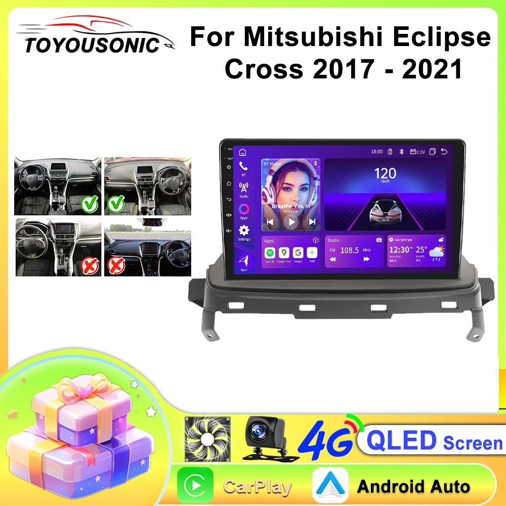 TOYOUSONIC 2 Din Android13 For Mitsubishi Eclipse Cross 2017 - 2021 Bilradio Multimediaspiller GPS-navigasjon Autoradio Carplay Hovedenhet